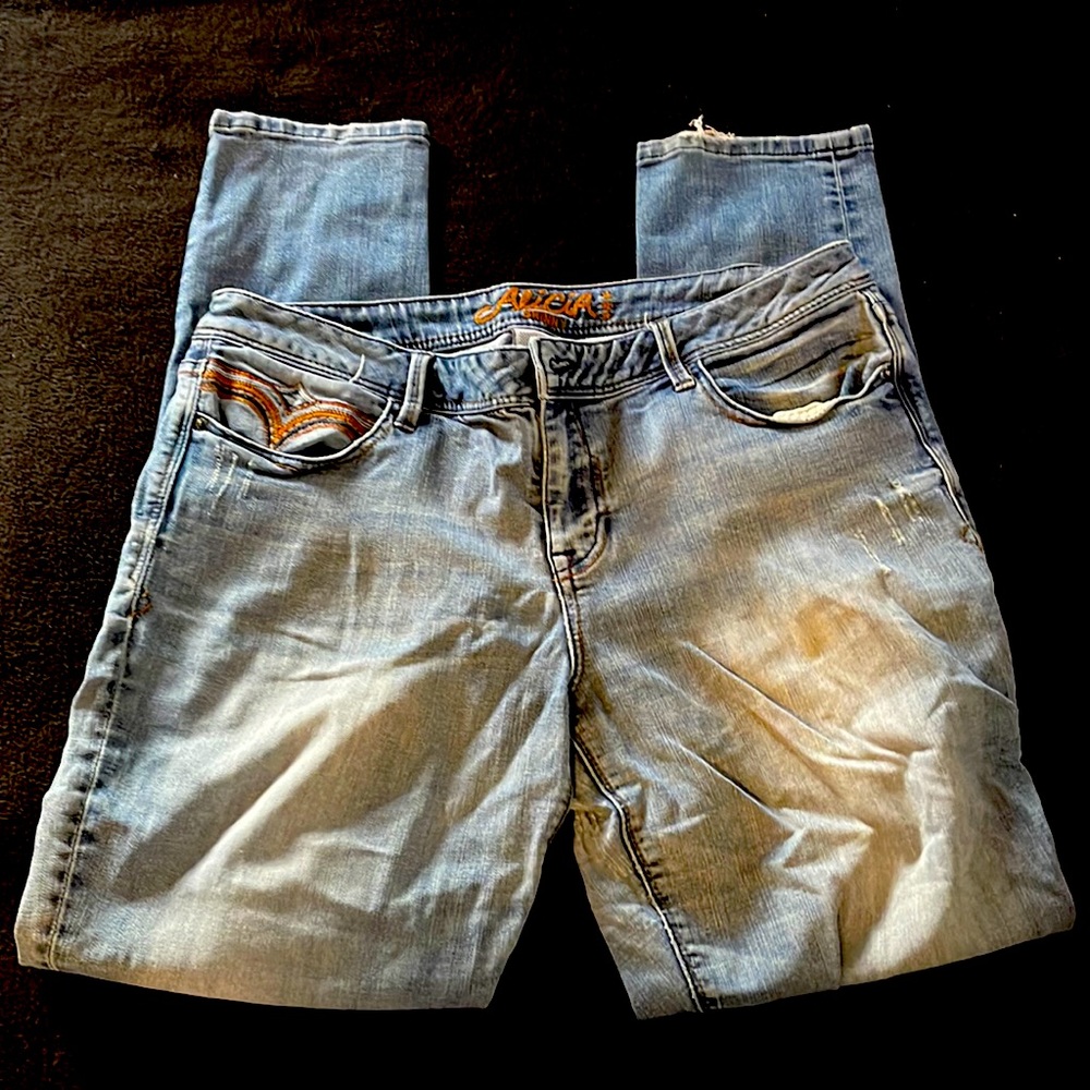 Alicia Skinny Jeans - distressed denim